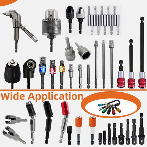 Assorted Aluminum Alloy Quarter Inch Hex Shank Screwdriver Bits Holder Extension Bar For Drill And Nut Driver set
