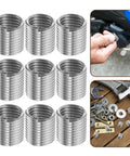 10 Pack Stainless Steel Threaded Screw Inserts Kit For Thread Repair And Reinforcement Durable Pro Grade Easy Install