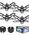 Ultra Bright 4 Pack 180W Led Garage Lights 36000LM With E26 E27 Base Deformable 10 Plus 1 Panel Ceiling Shop Light