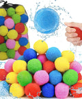 36 Pcs Reusable Water Balloons Quick Fill Set For Outdoor Play Backyard Beach Pool Water Soaker Balls With Mesh Bag Colorful
