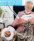 Man knitting under Lit 2200L LED Magnifying Lamp With Stand Real Glass Lens Dimmable Light Lighted Magnifier