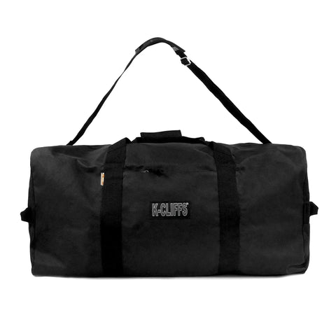 Heavy Duty 110L 30 Inch Duffel Bag For Cargo Gear Made From Water Resistant Polyester With End Handles Extra Durable Black Tote