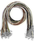 Fifty Pack Waxed Cotton Necklace Cords With Clasp 24 Inch Bulk Good Value For Jewelry Making Charms Pendants Bracelets Necklaces