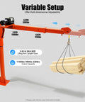 Heavy Duty Truck Mounted Crane Hoist With 1100 Lb Capacity And 12 Volt Electric Winch showcasing variable setup with lumber.