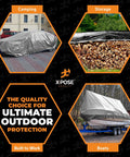 Heavy Duty Poly Tarp 25 By 40 Feet Ten Mil Thick Waterproof UV Blocking Protective Cover With Reversible Silver And Black.
