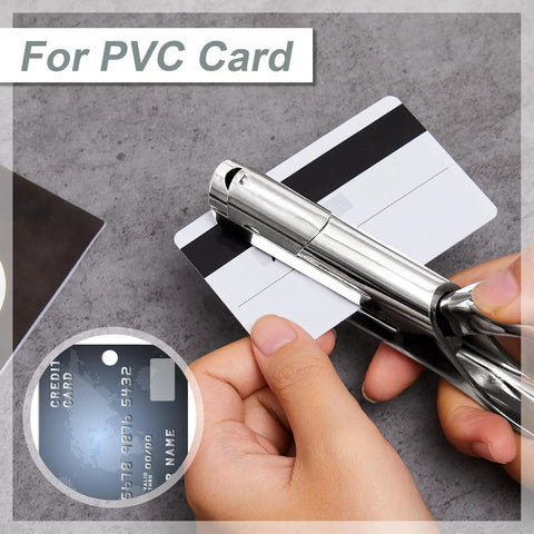 Heavy Duty One Hole Punch With Deep Throat Reach 2 Inch Long 1/8 Inch Hole Size Punches Up To 25 Sheets Of Thin Paper Handheld Alloy Punch For ID And PVC Cards 5 Inch Tall Reduces Effort in use punching PVC card