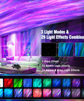 Northern Lights Aurora Projector 4 In 1 Night Light Ambient Galaxy Sky Projector with Bluetooth Speaker showing light effects in room