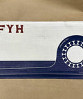 Packaging for UCFS310E1 50mm Heavy Duty 4B Flanged Grooved Bearing by FYH, labeled with brand logo and bearing illustration on box.