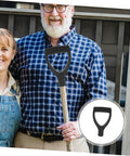 Man holding D Handle Replacement Shovel Grip With Sturdy Plastic Handle For Gardening Tools Ergonomic Heavy Duty Non Deforming