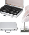 190 Piece Pin Gauge Set for Machinists Go No Go Master Kit Hardened Steel with Aluminum Case Checks Hole Sizes 0.061 to 0.250 Inches Slot Widths Keyways V Groove Alignment Drill Runout Caliper and Micrometer Calibration Tools in aluminum case