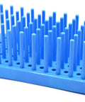 Blue Plastic Peg Drying Rack Set For 50 16mm Test Tubes Pack Of 2, Stackable and Versatile For Electrophoresis and Chromatography Plates