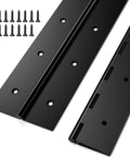 Heavy Duty Piano Hinges 2 Pack 8 Inch By 3 Inch Open Width Solid Stainless Steel Continuous Hardware For Cabinets Folding Furniture Heavy Doors And Tool Boxes Tough As Nails And Built To Last with mounting screws.