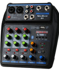 4 Channel DJ Mixer With Bluetooth Streaming, Built In MP3 Player, USB Audio Interface, XLR And One Quarter Inch Outputs, 48V Phantom Power