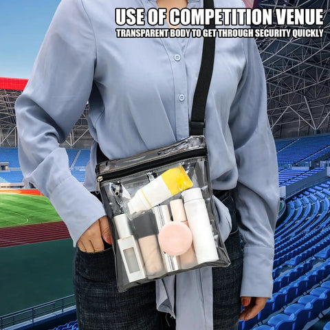 Clear Bag For Stadium Events See Through Purse For Women Transparent Tote With Inner Pocket Holds Phone Keys Wallet And Cosmetics
