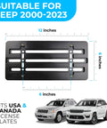 Jeep Front Bumper License Plate Bracket Kit For 2000 To 2026 Jeeps With Six Unique Screws And Wrench Kit on display