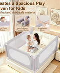 Height Adjustable Toddler Bed Rail With Thick Reinforced Guard One Hand Swing Down Safety Bed Rail For King Size Bed 74.8 Inch Easy Nighttime Access And Secure Sleep For Kids showing non-toxic fabric, anti-collision cotton, and breathable mesh