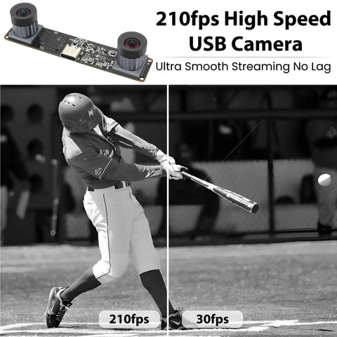 Beast High Speed 210fps USB Camera With Global Shutter And Dual Lens Monochrome Module 800P Sync for smooth motion capture