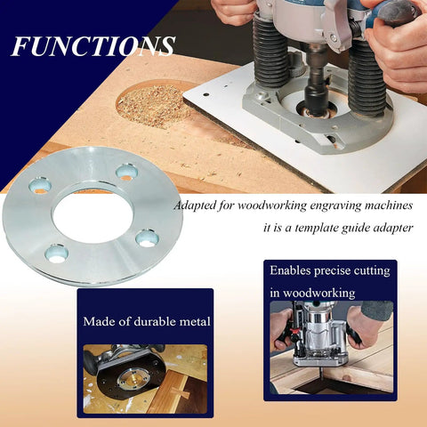 Rock Solid Router Template Guide Adapter Replacement Crafted For Weekend Warriors And Pros Smooth Woodworking Routing Cuts on a metal sleeve.