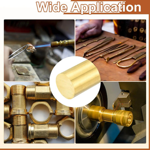 Solid Brass Round Rod One And A Half Inch Diameter Eight Inch Length H62 Brass Lathe Bar Stock for crafts and industrial use