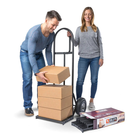 Built Tough Hand Truck Helper And Mini Storage Pallet Deck Made For Smooth Sailing On Concrete Floors With Serious Weight Carrying Power For Heavy Jobs Three Pack