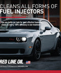 Shift Gears Into Clean Mode With This Badass Complete Fuel System Cleaner And Injector Treatment For Carburetors Halts Rust Dissolves Residue For Crisp Engine Response, gray muscle car in focus.