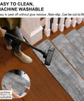 Person vacuuming Non Slip Stair Treads For Wooden Steps Indoor Carpet With Rubber Backing 15 Pack 8X30 Inches grey texture