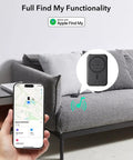 MagSafe Wallet With Find My For iPhone 17e 17 16 15 14 13 12 Series 5 Card Holder on gray sofa with phone tracking app display