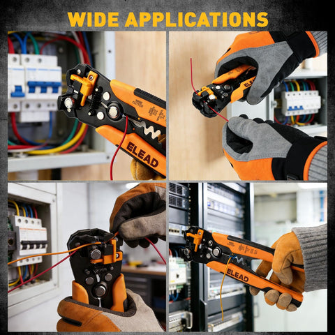 All In One 321 Piece Wire Connectors Kit With Self Adjusting Stripper Three In One Crimp Stripping Cutting Tool in use for wiring.