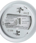 Hardwired Smoke And Carbon Monoxide Detector Featuring Zero Sweat Mounting And Heavy Duty Battery Backup for interconnectable setup in white.