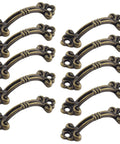 Vintage Mini Drawer Pulls 20 Pack Bronze Zinc Alloy Antique Style Handles displayed with ornate detailing and mounting holes.