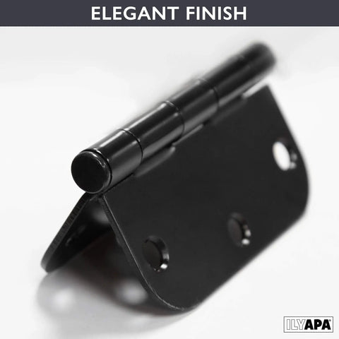 Close-up of Oil Rubbed Bronze Door Hinges 36 Pack 3.5 x 3.5 Inch Interior Hinges With Five Eighths Inch Radius Corners