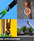 Manual Lever Block Chain Hoist 3 Ton 6000 Lbs Come Along 10 Ft 3 M With Hook for wide application in image collage