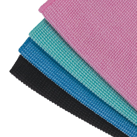 Wipe'N Clear lens cleaning cloths, 4-pack microfiber cloths in pink, teal, blue, and black