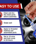 blue red threadlocker set application process with steps