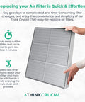 Hand holding Replacement Air Purifier Filter Compatible With Whirlpool AP450 AP45030HO And AP510 Models for easy installation