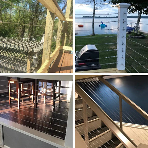 One Eighth Inch Stainless Steel Cable With Cutter, 7x7 Strands Construction, T316 Stainless Steel For Deck Railing