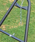 Close-up of Universal 2 Person Hammock Stand For Outdoor Use Adjustable Double Heavy Duty Powder Coated Steel Frame 600 Lbs Capacity