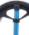 Heavy Duty Ductile Iron Conduit Bender With Handle For 1 In EMT And 3/4 In Rigid IMC Conduits, showing black bender head with blue handle