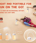 Kids having fun with Kids Book Night Light Lantern For Camping And Reading USB Rechargeable Desk Lamp