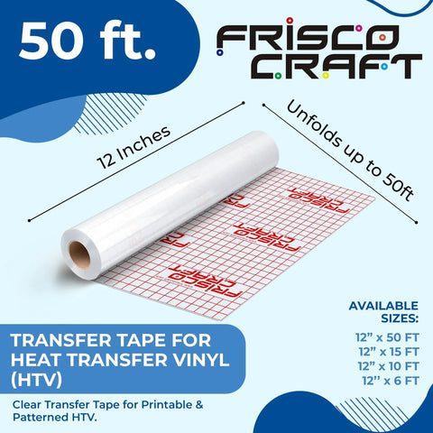 Clear Transfer Tape For Heat Transfer Vinyl High Tack Mask For Printable HTV And Patterned Films DIY Friendly Adhesive