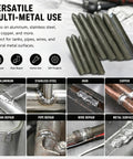 Low Temp Welding Rods Kit For DIY Fixes Flux Core Aluminum Brazing Rods That Melt Easy With A Lighter, 6 Pcs, multipurpose metal use.