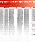 Compatible model list for 2026 Upgraded WPW10448876 Washer Water Level Pressure Switch replacement on various washer brands.
