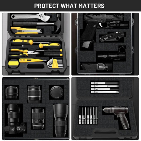 Dual Thickness Foam Insert Kit For Tool Drawers And Game Cases And Collectible Displays, 4 Piece Set in tool and camera cases