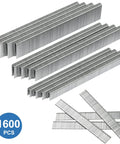 18 Gauge Staples And Brad Nails Kit In Galvanized Finish, 1600 pcs, ideal for DIY woodworking projects and home improvement tasks