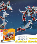 2 In 1 Dinosaur Mech Building Kit With 422 Pieces, Transform From Fierce Dino To Jet, Compatible With Normal Bricks, Epic STEM Toy