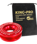 Red 45000 Lbs Snatch Recovery Ring, heavy-duty winch snatch block pulley with soft shackle pouch for ATV UTV SUV Truck.