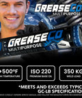 GreaseCo Multipurpose blue wheel bearing grease cartridge; lithium complex, high-temp.