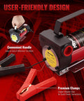 No Sweat Diesel Transfer Pump With 12v Dc Motor And Self Priming Build shows convenient handle and premium alligator clips for easy use.
