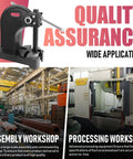 Quality assurance of 3 Ton Arbor Press Desktop Manual for metal forming in assembly and processing workshops.