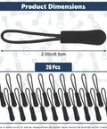 20 Piece Zipper Pull Replacement Kit For Jackets Luggage And Backpacks Black Zipper Pull Tabs For Repair Quick Fix On Broken Zippers Includes Durable Replacement Pulls That Fit Most Jackets Backpacks Luggage And Suitcases A Must Have For Everyday Repairs